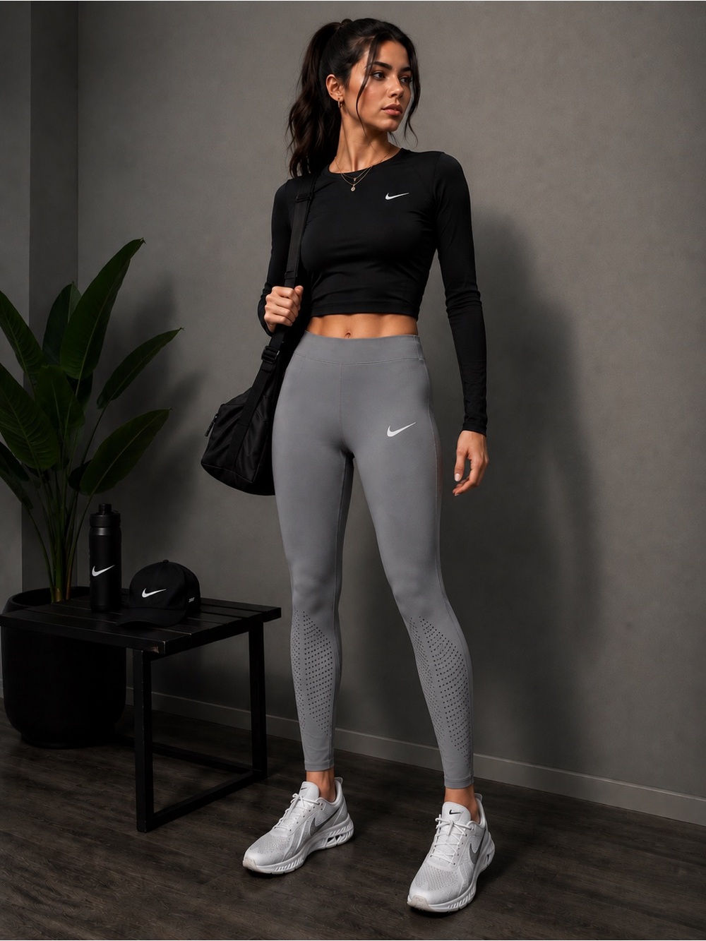 Nike Dri-FIT Running Leggings – Women’s XS – Perforated Performance Tights